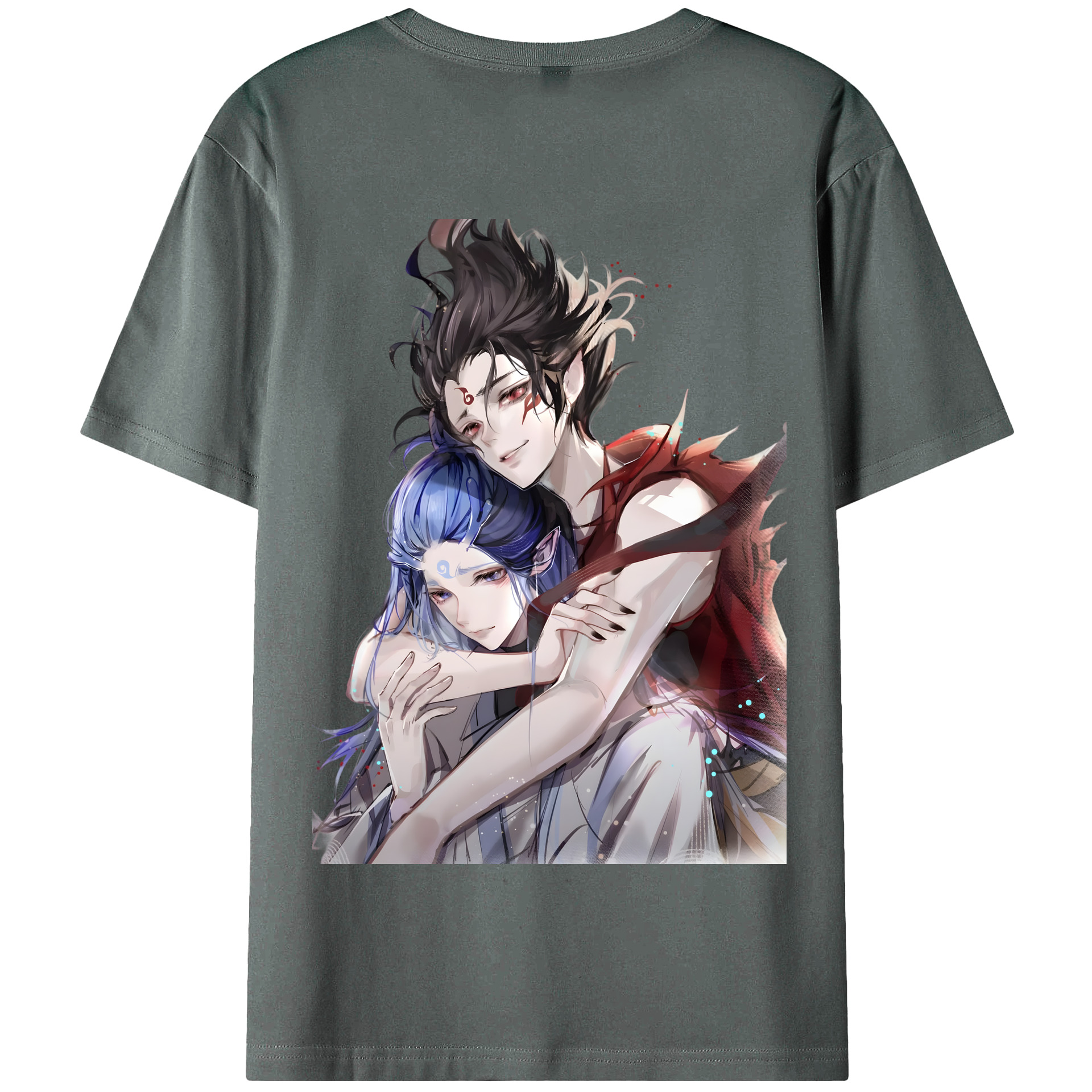 （画像用） Ne Zha 2 ナタ 魔童の大暴れ 綿100％半袖Tシャツ（背面プリント）